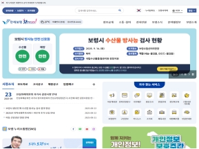 보령시청 인증 화면